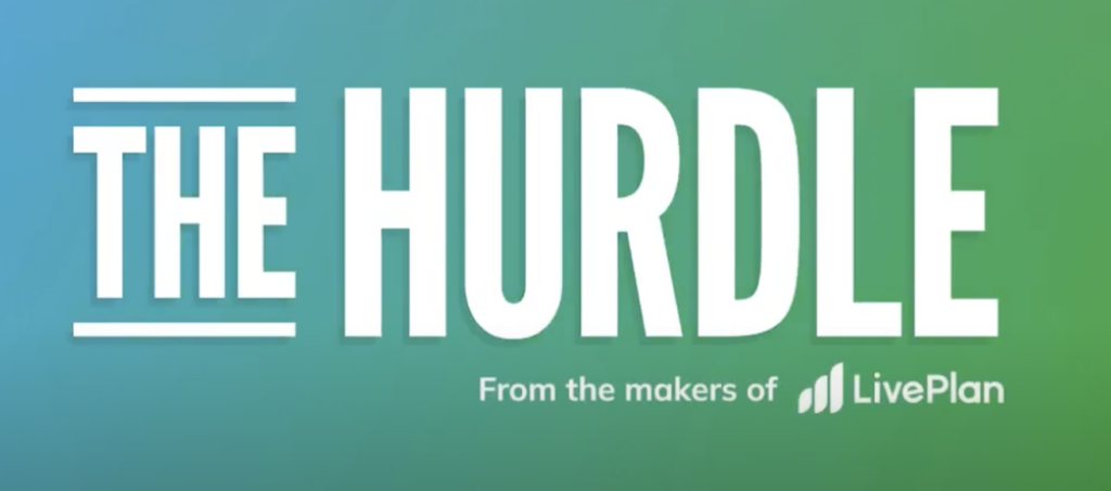 An illustration of the words &quot;The Hurdle,&quot; which is LivePlan's podcast.