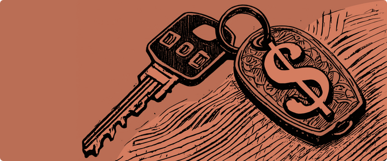 An image of a key on a keychain